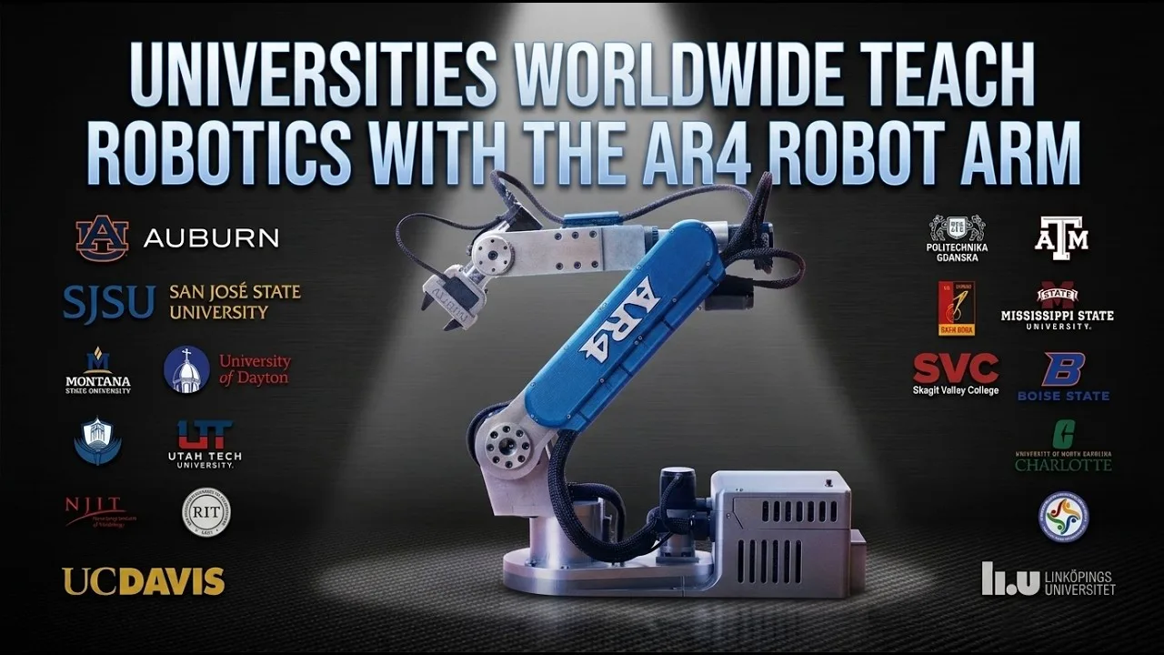 Universities worldwide teach robotics with the AR4