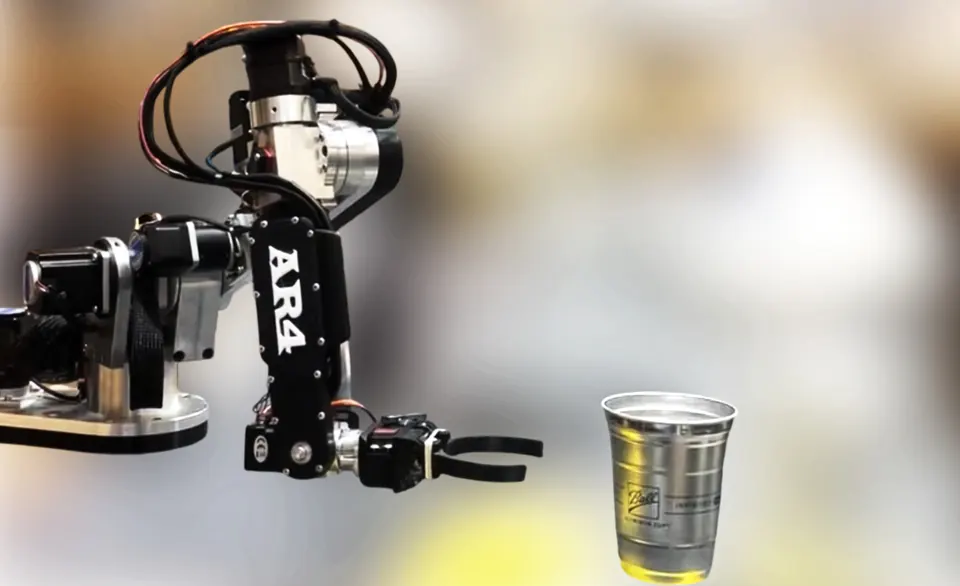 RobotJS AR4 Cup Manipulation Demo, an AR4 user build