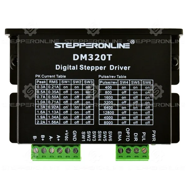 Digital Stepper Driver 0.3-2.2A 10-30VDC for Nema 8, 11, 14, 16, 17 Stepper Motor (DM320T)